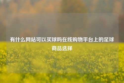 有什么网站可以买球吗在线购物平台上的足球商品选择