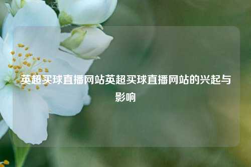 英超买球直播网站英超买球直播网站的兴起与影响